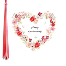 Load image into Gallery viewer, Five Dollar Shake Ribbon & Roses Happy Anniversary (Heart) Card