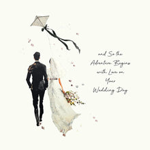 Load image into Gallery viewer, Five Dollar Shake ‘Gatsby’s Wedding’ And So the Adventure Begins Wedding Day Card