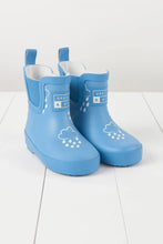 Load image into Gallery viewer, Grass & Air Cornflower Blue Shortie Colour-Changing Kids Wellies / UK Sizes 4-9 Infant