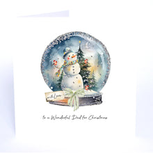 Load image into Gallery viewer, Five Dollar Shake Always Believe To a Wonderful Dad for Christmas (Snowglobe) Card
