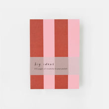 Load image into Gallery viewer, Caroline Gardner Orange & Pink Stripe A6 Softback Notebook