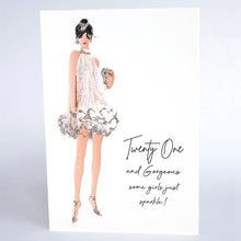 Load image into Gallery viewer, Counting Stars Haute Hippie Twenty One & Gorgeous Birthday Card