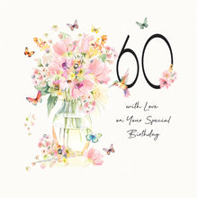 Load image into Gallery viewer, Five Dollar Shake ‘Beija-Flor’ Age 60 With Love on Your Special Birthday Card