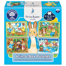 Load image into Gallery viewer, Orchard Toys Peter Rabbit™ 4-in-a-Box Puzzles