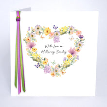 Load image into Gallery viewer, Five Dollar Shake Ribbon & Roses With Love On Mothering Sunday (Heart) Card