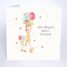 Load image into Gallery viewer, Five Dollar Shake ‘Beija-Flor’ Hello Baby Girl Welcome to the World Card