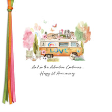 Load image into Gallery viewer, Five Dollar Shake And So The Adventure Continues... Happy 1st Anniversary Card