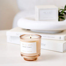 Load image into Gallery viewer, Katie Loxton Sentiment Candle / Mr & Mrs / Fresh Linen & White Lily