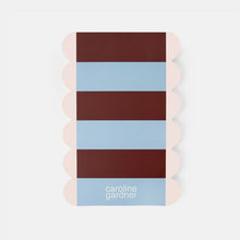 Load image into Gallery viewer, Caroline Gardner Blue & Wine Scallop Edge List Pad