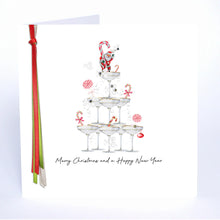 Load image into Gallery viewer, Five Dollar Shake Ribbon Candy Champagne Christmas Card
