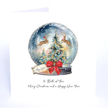 Load image into Gallery viewer, Five Dollar Shake Always Believe To Both of You Merry Christmas and a Happy New Year (Snowglobe) Card