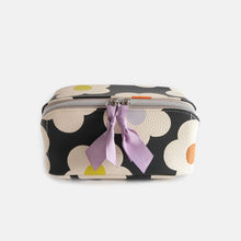 Load image into Gallery viewer, Caroline Gardner Multi Flower Charcoal Flat Lay Cosmetic Bag