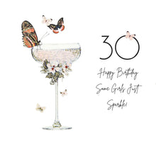 Load image into Gallery viewer, Five Dollar Shake Moonlight & Martini’s Age 30 Happy Birthday Some Girls Just Sparkle Card