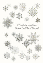 Load image into Gallery viewer, Five Dollar Shake Cosmic Christmas Card If Snowflakes were Kisses I Would Send You a Blizzard