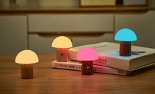 Load image into Gallery viewer, Ginkgo Design Super Mini Alice Mushroom Lamp / Walnut