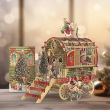 Load image into Gallery viewer, Paper D’Art Christmas Caravan, 3D Pop Up Christmas Greetings Card