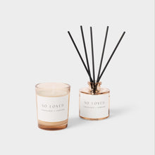 Load image into Gallery viewer, Katie Loxton Mini Votive & Mini Reed Diffuser Gift Set / 'So Loved' /Peach Rose & Sweet Mandarin