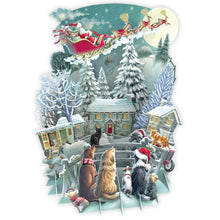 Load image into Gallery viewer, Paper D’Art It’s Santa, Top of The World 3D Pop Up Christmas Card