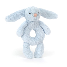 Load image into Gallery viewer, Jellycat Bashful Blue Bunny Ring Rattle