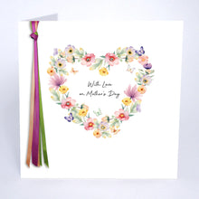 Load image into Gallery viewer, Five Dollar Shake Ribbon & Roses With Love On Mother's Day (Heart) Card