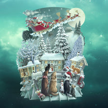 Load image into Gallery viewer, Paper D’Art It’s Santa, Top of The World 3D Pop Up Christmas Card