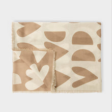 Load image into Gallery viewer, Katie Loxton Printed Scarf / Large Heart Print / Taupe & Ecru