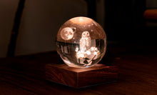 Load image into Gallery viewer, Ginkgo Design Amber Crystal Light / Owl Moon