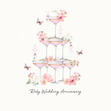 Load image into Gallery viewer, Five Dollar Shake ‘Beija-Flor’ Ruby Wedding Anniversary Card