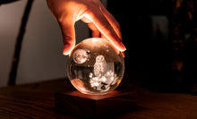 Load image into Gallery viewer, Ginkgo Design Amber Crystal Light / Owl Moon
