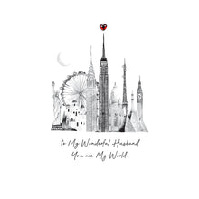 Load image into Gallery viewer, Five Dollar Shake Love & Co To My Wonderful Husband My World Card