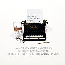 Load image into Gallery viewer, Five Dollar Shake To My Husband on Our Anniversary (Typewriter) Card