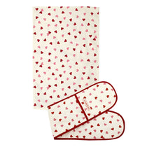 Load image into Gallery viewer, Emma Bridgewater Pink Hearts Tea Towel & Double Oven Glove Set