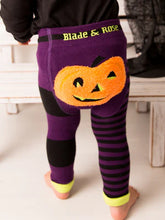 Load image into Gallery viewer, Blade & Rose Fluffy Pumpkin Stripe Legging / 0-2 Years