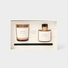 Load image into Gallery viewer, Katie Loxton Mini Votive & Mini Reed Diffuser Gift Set / 'Mum' /
English Pear & White Tea