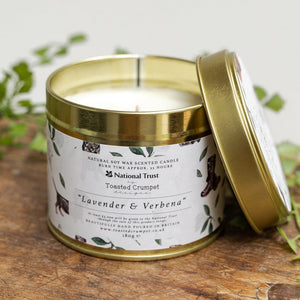 Toasted Crumpet Lavender & Verbena Candle in a Matt Gold Tin