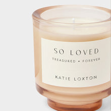 Load image into Gallery viewer, Katie Loxton Sentiment Candle / So Loved / Peach, Rose & Sweet Mandarin