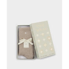 Load image into Gallery viewer, Katie Loxton Gift Boxed Fluffy Socks / Star / Taupe