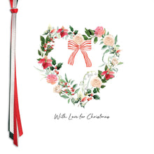 Load image into Gallery viewer, Five Dollar Shake Ribbon Candy With Love (Wreath) Christmas Card