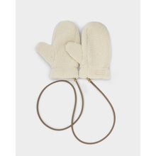 Load image into Gallery viewer, Katie Loxton Teddy Mittens With Cord / Cream / One Size
