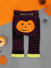 Load image into Gallery viewer, Blade & Rose Fluffy Pumpkin Stripe Legging / 0-2 Years