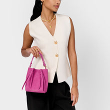Load image into Gallery viewer, Katie Loxton Celina Mini Suedette Bucket Bag / Magenta