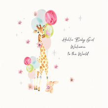 Load image into Gallery viewer, Five Dollar Shake ‘Beija-Flor’ Hello Baby Girl Welcome to the World Card