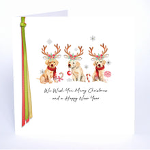 Load image into Gallery viewer, Five Dollar Shake Ribbon Candy Dogs Christmas Card