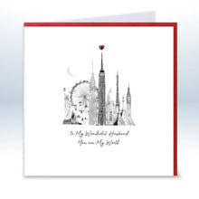 Load image into Gallery viewer, Five Dollar Shake Love & Co To My Wonderful Husband My World Card