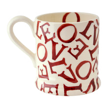 Load image into Gallery viewer, Emma Bridgewater L.O.V.E Polka Red 1/2 Pint Mug