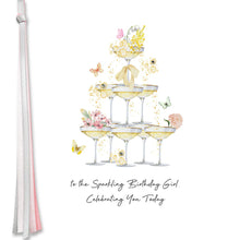 Load image into Gallery viewer, Five Dollar Shake Ribbon & Roses To The Sparkling Birthday Girl Card