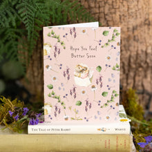 Load image into Gallery viewer, Toasted Crumpet Peter Rabbit & Friends Get Well Soon (Mrs. Tiggy-Winkle) Card