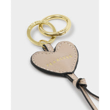 Load image into Gallery viewer, Katie Loxton Heart Bag Charm Keyring / Fearless / Latte