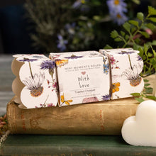Load image into Gallery viewer, Toasted Crumpet The Regency Gardens Mini Moments Boxed Trio of Heart Soaps