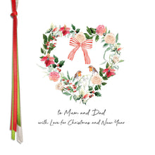 Load image into Gallery viewer, Five Dollar Shake Ribbon Candy To Mum And Dad With Love For Christmas... Card